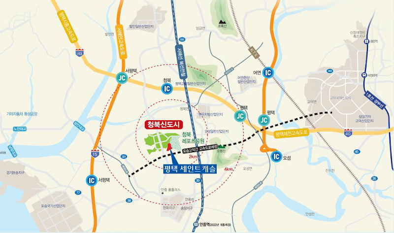 주요 교통망 지도